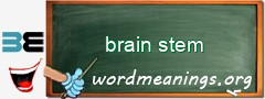 WordMeaning blackboard for brain stem